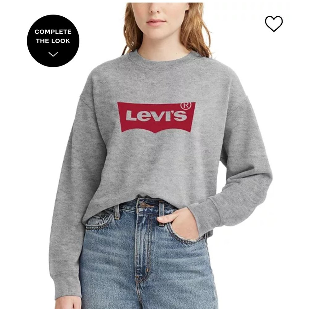 Gray Levi's sweatshirt